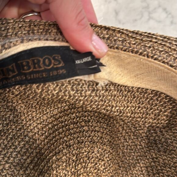 Goorin Bros Brown Woven Hat with Black Ribbon XXL - Picture 4 of 6